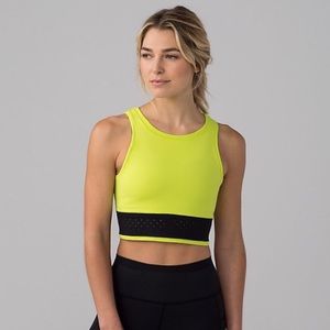 LULULEMON Mind Over Miles Crop Top -Antidote/Black